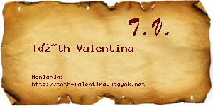 Tóth Valentina névjegykártya