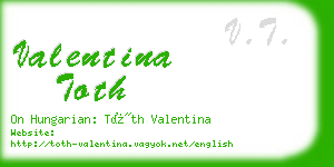 valentina toth business card